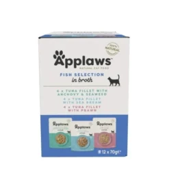 Applaws Cat Fish broth pouch Multipack (12x70g)