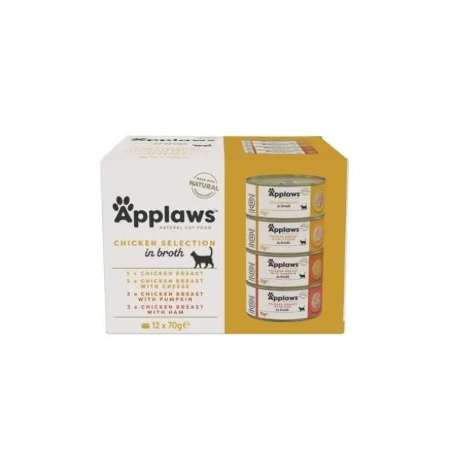 Applaws Cat Kylling in Broth Multipack (12 x 70g)