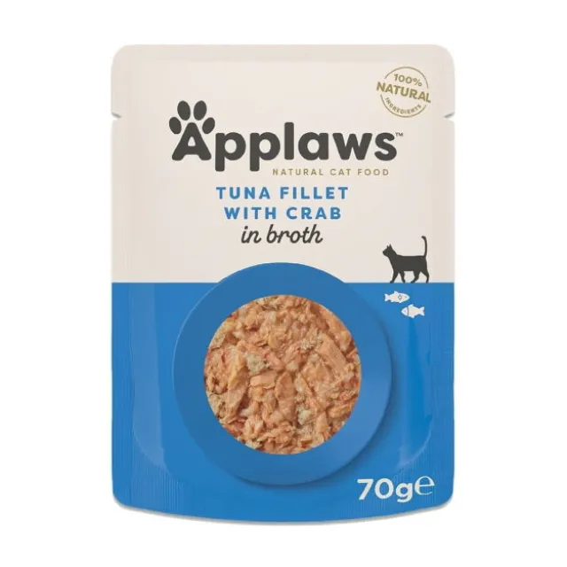 Applaws Cat Tuna Fillet and Crab in Broth 70 g