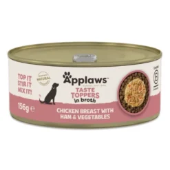Applaws Taste Toppers chicken breast with ham, pumpkin, carrots & peas in broth