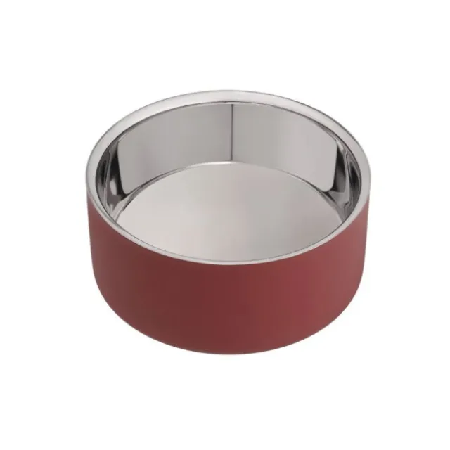 Basic DoubleWall metall matskål Rød 1200 ml