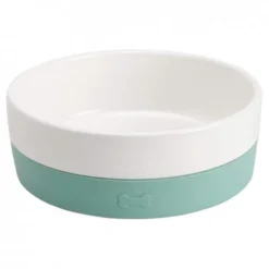 Basic keramisk matskål med silikonbase mint