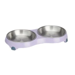 Basic 4-Paw double diner matskål sort S