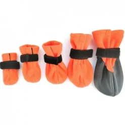 Basic Paws Fleece potesokker Orange 4-pack