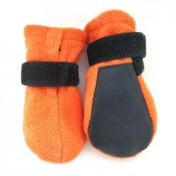Basic Paws Fleece potesokker Orange 4-pack
