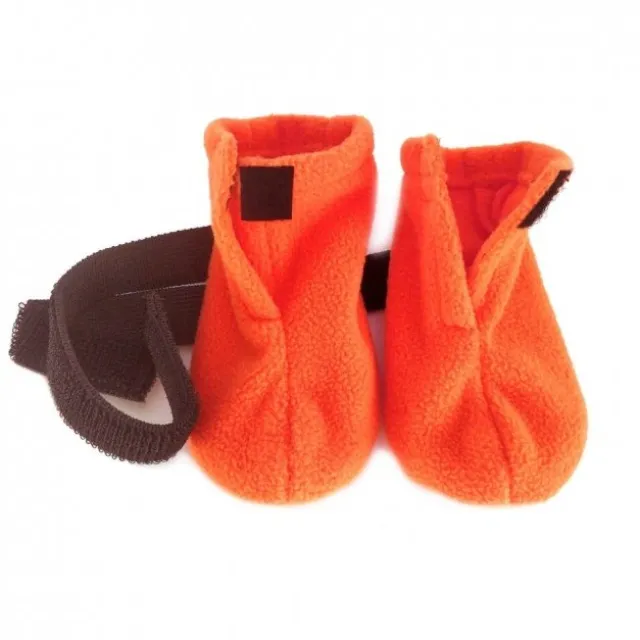 Basic Paws Fleece potesokker Orange 4-pack
