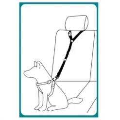Basic Travel Bilbelte til hund med feste rundt Nakkestøtte