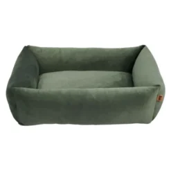 Basic WellB orthopedic velvet hundeseng mosegrønn