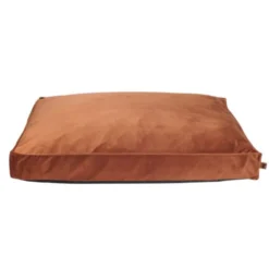 Basic WellB orthopedic velvet hundemadrass orange