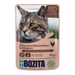 Bozita Cat Chicken Liver Chunks in Jelly 85 g