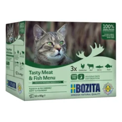 Bozita Cat Meat and Fish Chunks in Jelly Multipack 12x85 g