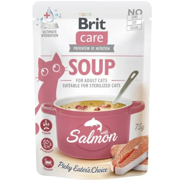 Brit Care Cat Soup with Salmon 75 g