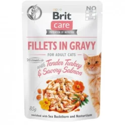 Brit Care Cat Turkey & Salmon in Gravy 85g