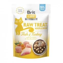 Brit Care RAW Cat Treat Hair&Skin Turkey-Salmon, 40 g
