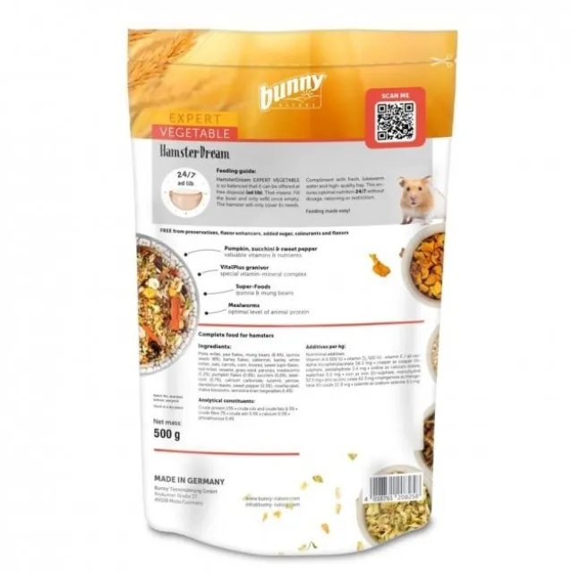 Bunny Nature Hamster Dream Expert Vegetable, 500 g