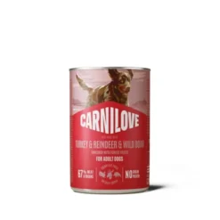 Carnilove Dog Adult Turkey, Reindeer & Wild boar Paté 400 g