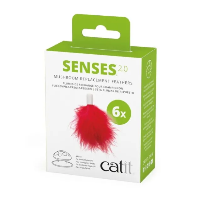 Catit Senses 2.0 Refill-fjær til Akiviseringsleke Fluesopp 6-pk
