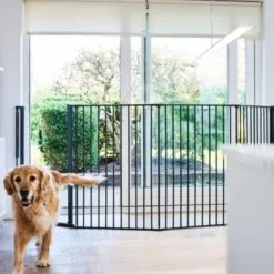 DogSpace Rocky Utdragbar Hundegrind Sort 90-221x104,5 cm