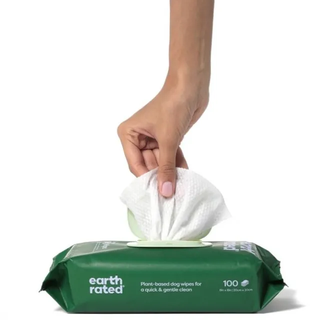 Earth Rated Komposterbare Våtservietter Lavendel, 100-pakning