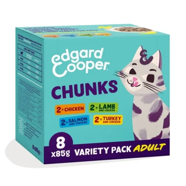 Edgard & Cooper Cat Adult Multipack Chunks in Gravy 8 x 85 g