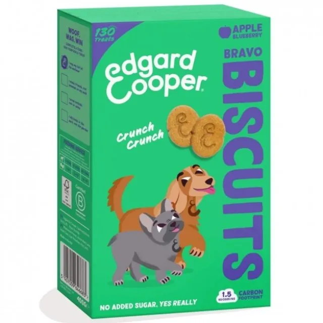 Edgard & Cooper Hundekjeks eple & Blåbær 400 g