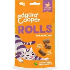 Edgard&Cooper Rolls Myke Kattegodbiter Kylling & Kalkun 45 g