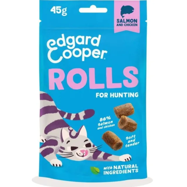 Edgard&Cooper Rolls Myke Kattegodbiter Laks & Kylling 45 g