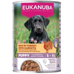 Eukanuba Dog Wet Puppy Turkey with Carrots 400g