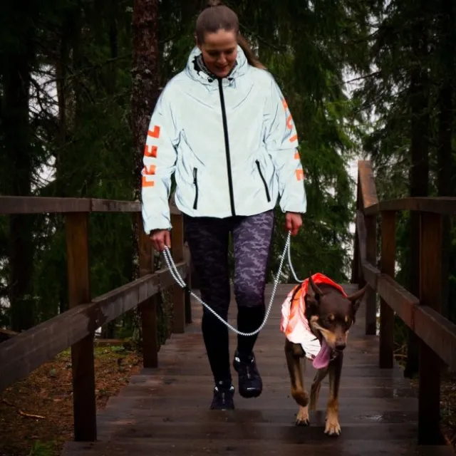 Feel Active Regnjakke Mørkegrå/Oransje