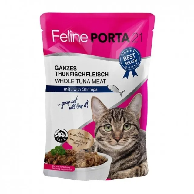Feline Porta 21 Cat Adult Tuna with Shrimps 100 g