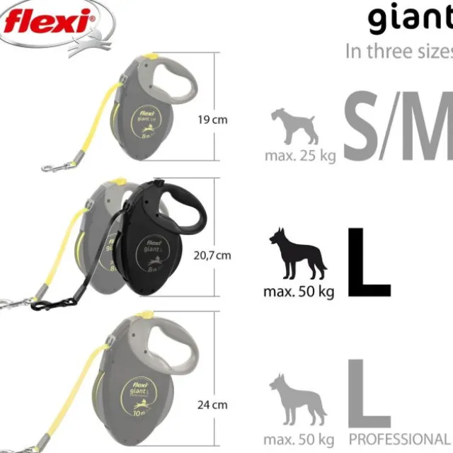 Flexi Giant L Black Edition 8m