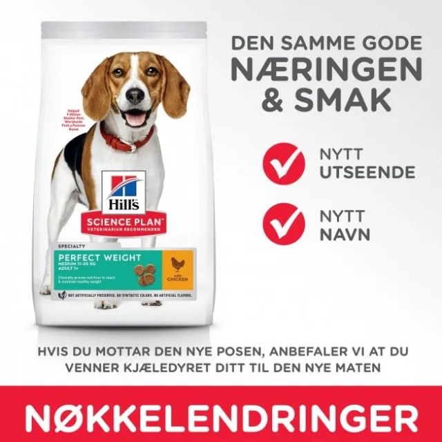 Hill's Science Plan Dog Perfect Weight Medium Chicken