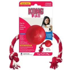 Kong Ball med tau, rød S