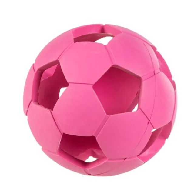 Little&Bigger Fotball i Gummi Rosa 11 cm