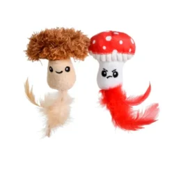 Little&Bigger MushroomLove Fluesopp & Skjeggriske med fjær 2-pk