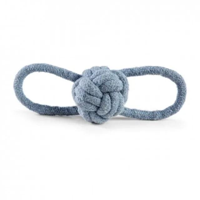 Little&Bigger Recycled Cotton Tauball med Løkke Blå