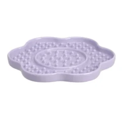 Little&Bigger Tasty Yummy Mat Slikkematte i Keramikk Lilla Blomst 18 cm