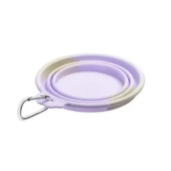 Little&Bigger Voyage collapsible silicone travel bowl lilac-beige