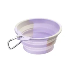 Little&Bigger Voyage collapsible silicone travel bowl lilac-beige