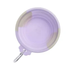Little&Bigger Voyage collapsible silicone travel bowl lilac-beige