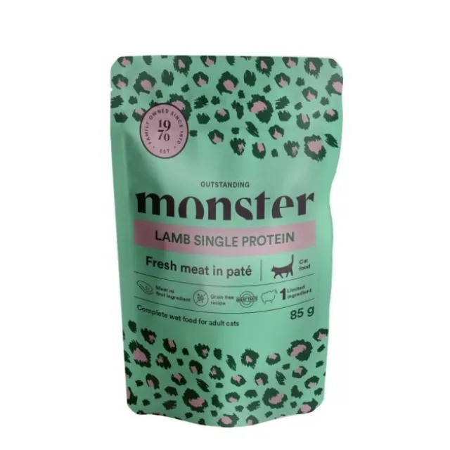 Monster Cat Adult Lamb in Patè 85 g