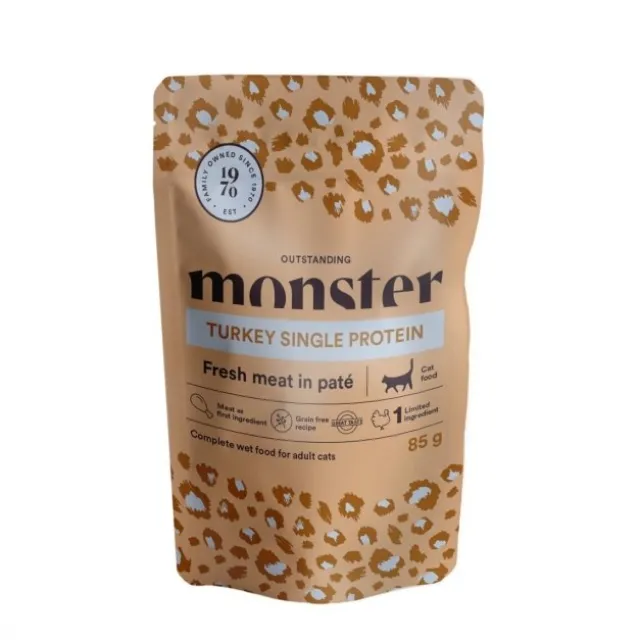 Monster Cat Adult Turkey in Patè 85 g