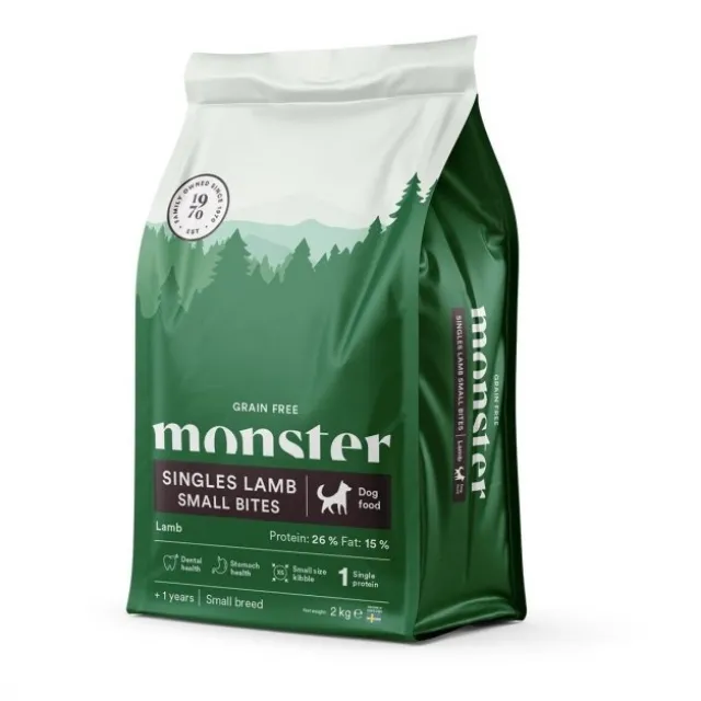 Monster Dog Adult Grain Free Singles Lam Small Bites