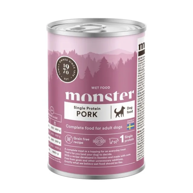 Monster Dog Adult Single Protein Svin 400 g