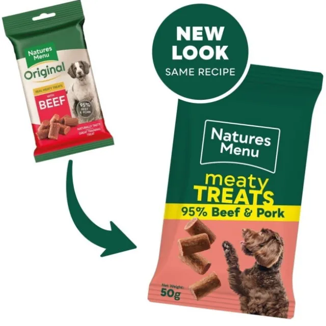 Natures Menu Dog Godbiter med Storfe og Svinekjøtt 50g