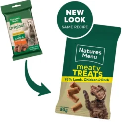 Natures Menu Dog Godbiter med Lam, Kylling og Svinekjøtt 50g