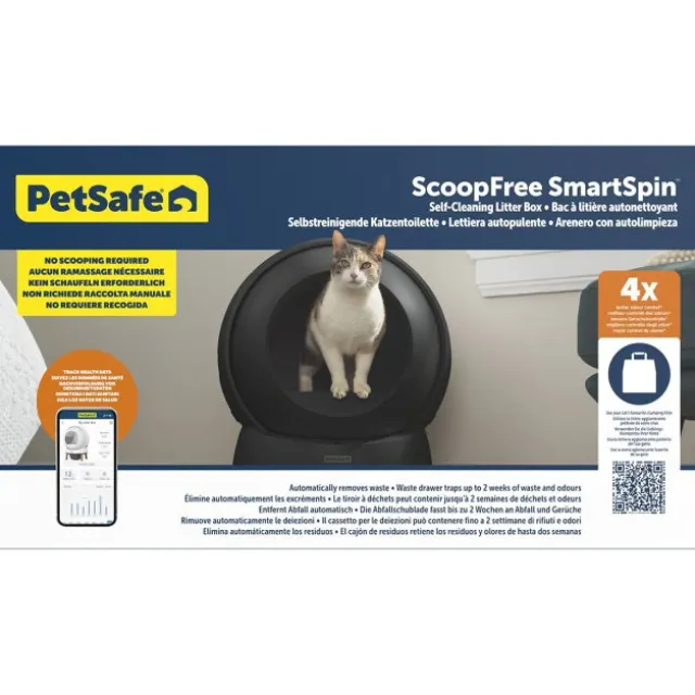 PetSafe SmartSpin Selvrensende Kattetoalett, Sort