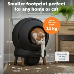 PetSafe SmartSpin Selvrensende Kattetoalett, Sort