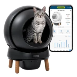 PetSafe SmartSpin Selvrensende Kattetoalett, Sort