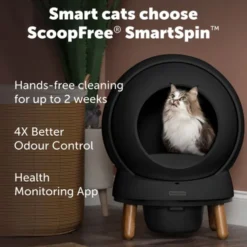 PetSafe SmartSpin Selvrensende Kattetoalett, Sort